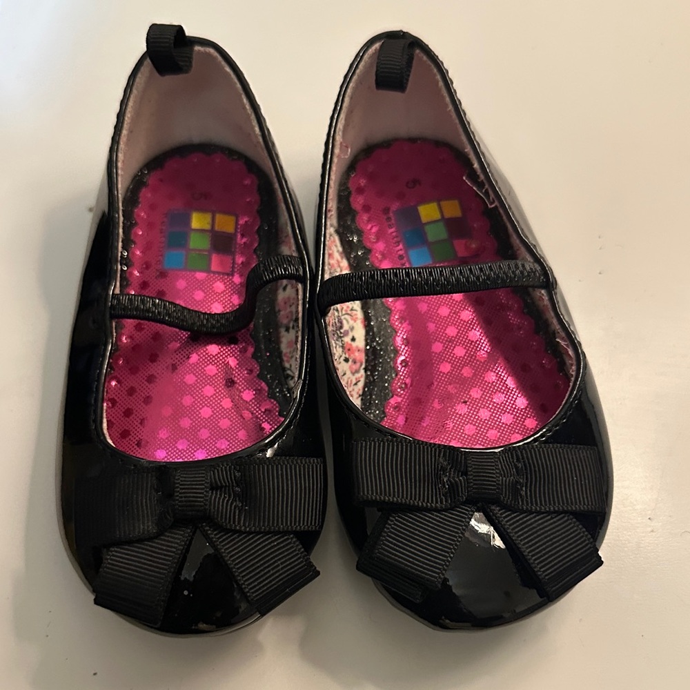 Healthtex Black Dress Shoes with Bow